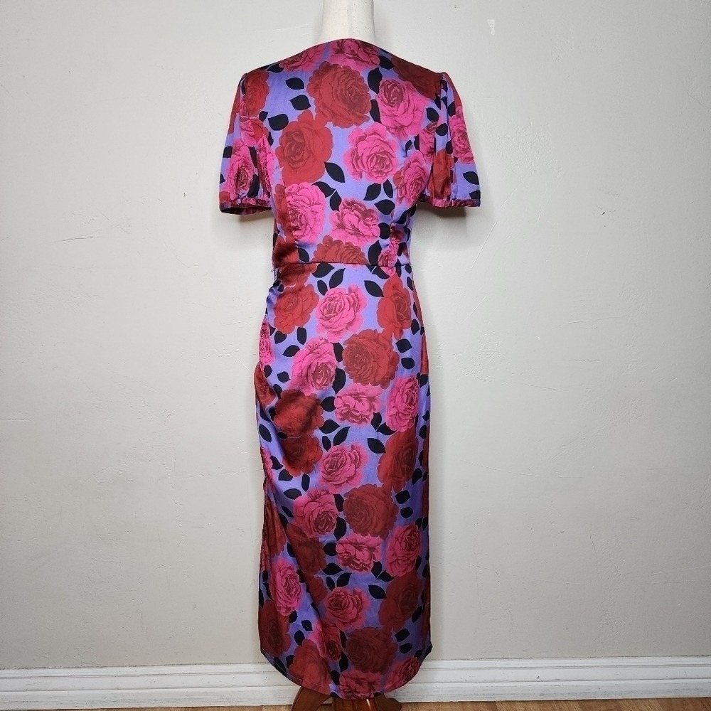 NWT PAIGE Manuela Floral Midi Faux Wrap Dress Size Small - Picture 7 of 15